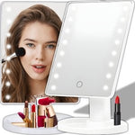 Charger l'image dans la galerie, 🪞 Miroir Cosmétique LED 16 Lumières – Rotation 360° - Shop de Tahiti
